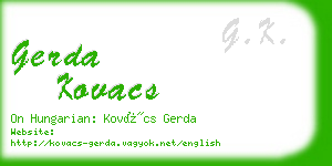 gerda kovacs business card